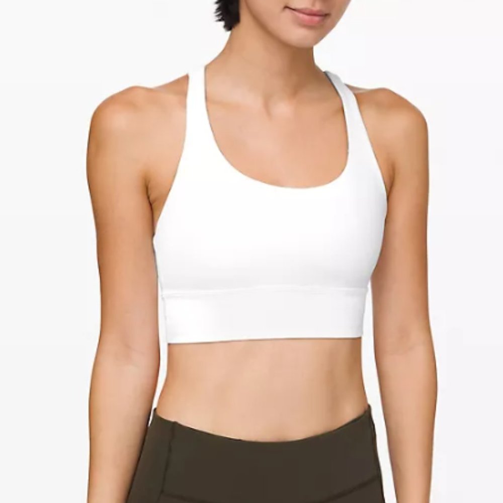 Lululemon Energy Bra Long Line White (size 6)